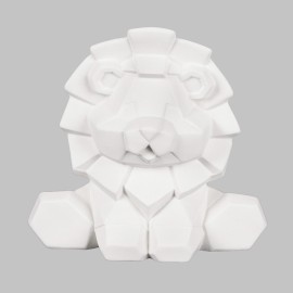 Ceramic Bisque Lion Facet-ini - Case of 6 Ceramic Bisque Lion Facet-ini - Case of 6